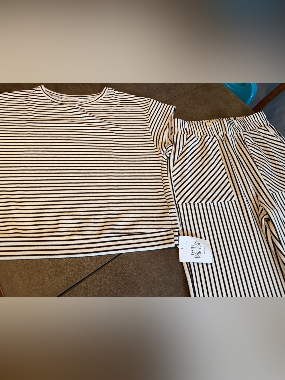 XXL RIBBED STRIPED 2 Piece set, NWT, $35